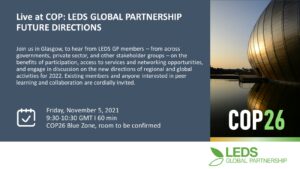 LEDS GLOBAL PARTNERSHIP FUTURE DIRECTIONS